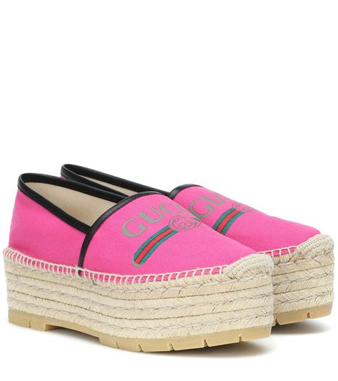 gucci pink trainers|pink gucci espadrilles.